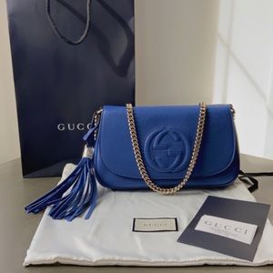 ⭐️ Brand New: Gucci Soho Leather Flap Shoulder Bag